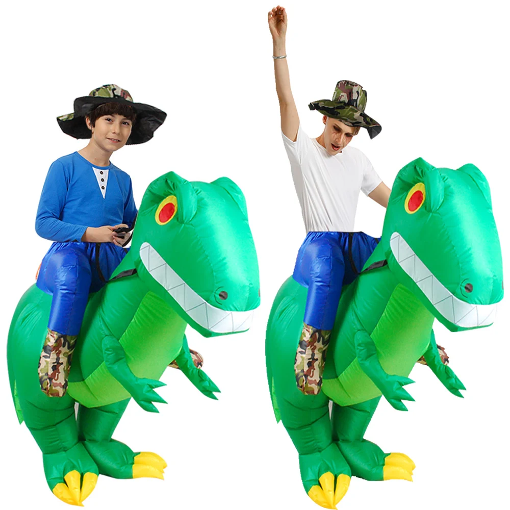 Новинка надувные костюмы динозавров для верховой езды T REX Надувное маскарадное