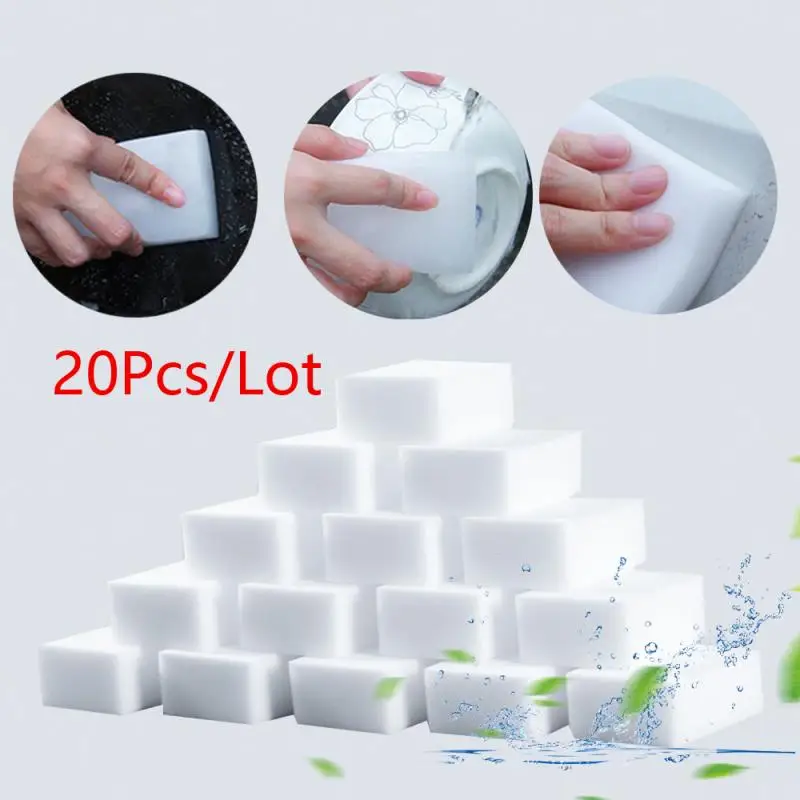 

20Pcs/Lot Cleaning Sponges Melamine Foam Magic Sponge Eraser Multi-functional Furniture Cleaning Cleaner For Kitchen Bathroom