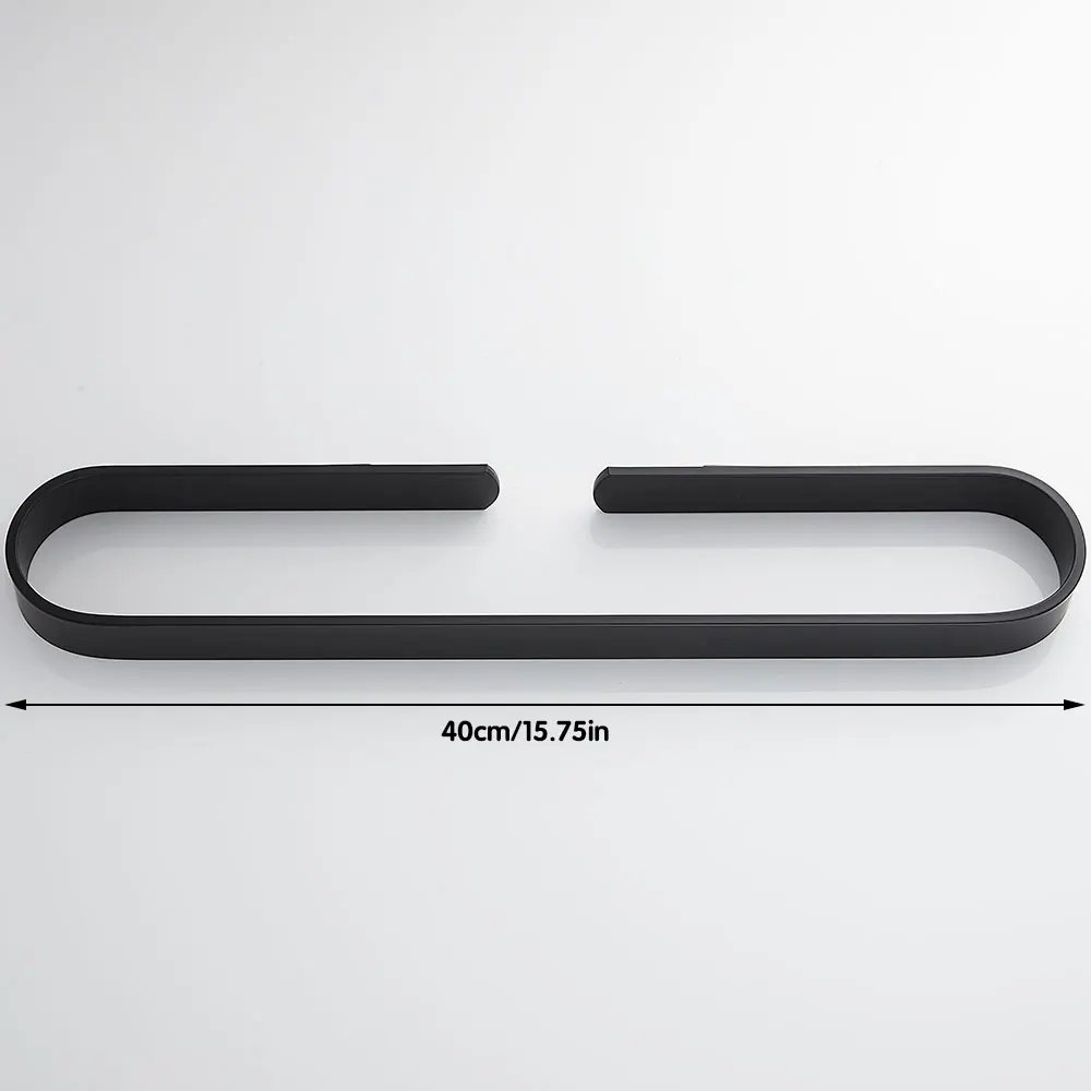 

Strong Adhesive Towel Rack Holder 40cm Bathroom Towel Ring Patented Glue + Self-Adhesive Aluminum Batroom Towel Rack