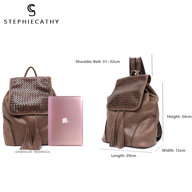 SC итальянские кожаные винтажные рюкзаки для женщин повседневные сумки на плечо с