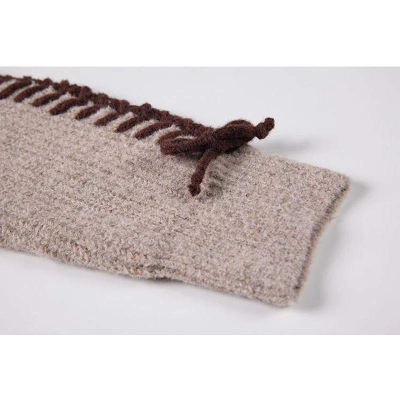 Женский свитер с длинным рукавом винтажный вязаный пуловер свободного покроя со