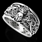 Винтажное кольцо с изображением лисы и девятью хвостами в стиле древней мифологии, старинное серебряное кольцо, мужские подарки на день рождения, бижутерия