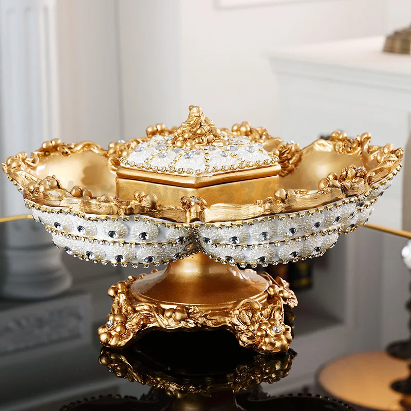 

Top Grade Creative European Fruit Plate Handmade Hand-Drawn Luxury Dried Fruit Ceramic Plate Trinket Dish Snack Tray