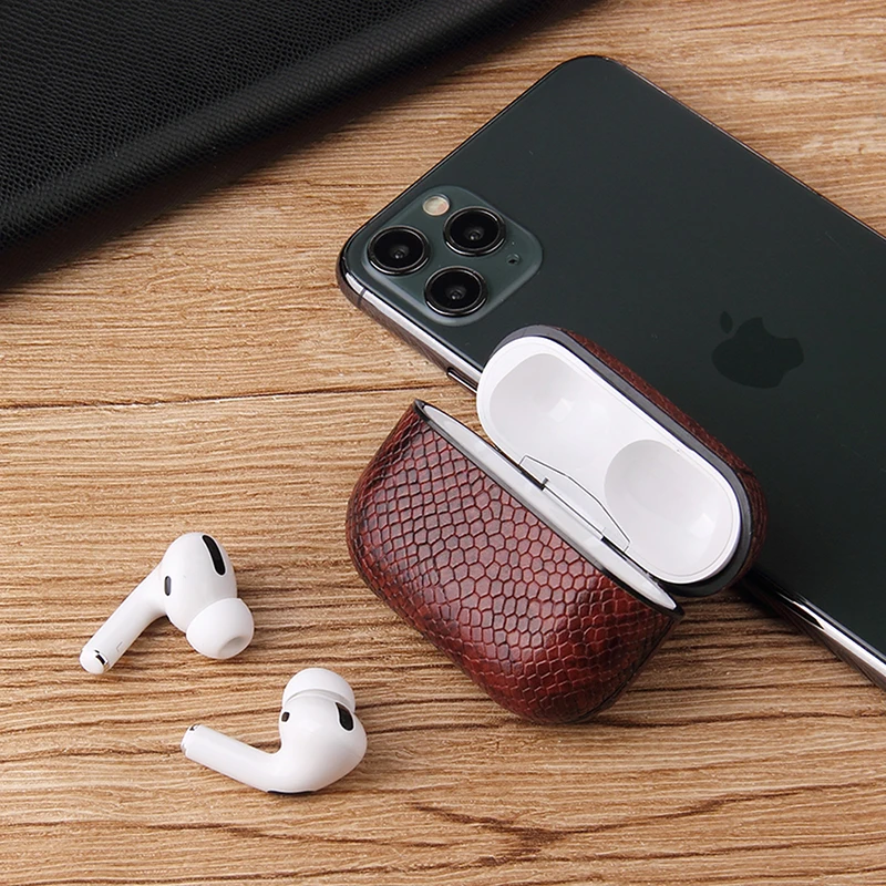 Отличный кожаный чехол для Airpods Pro 3 2 1 противоударный Air pods защитный Apple correa |
