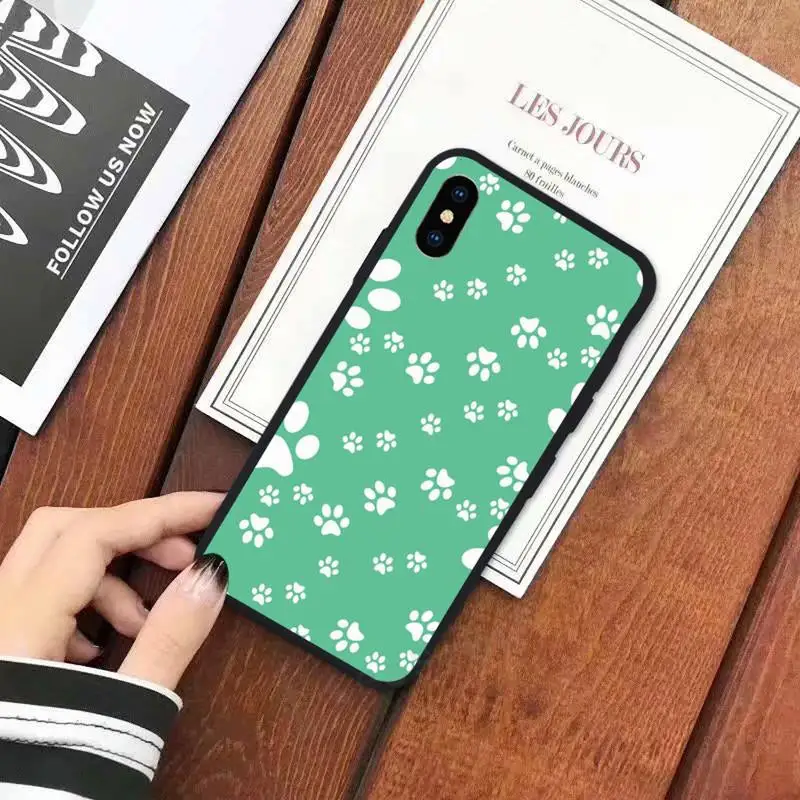 

Dog paw art design pattern luxury design Phone Case shell for iPhone 11 12 mini pro XS MAX 8 7 6 6S Plus X 5S SE 2020 XR