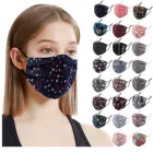 Многоразовая моющаяся маска для лица, с цветочным принтом, для взрослых и женщин