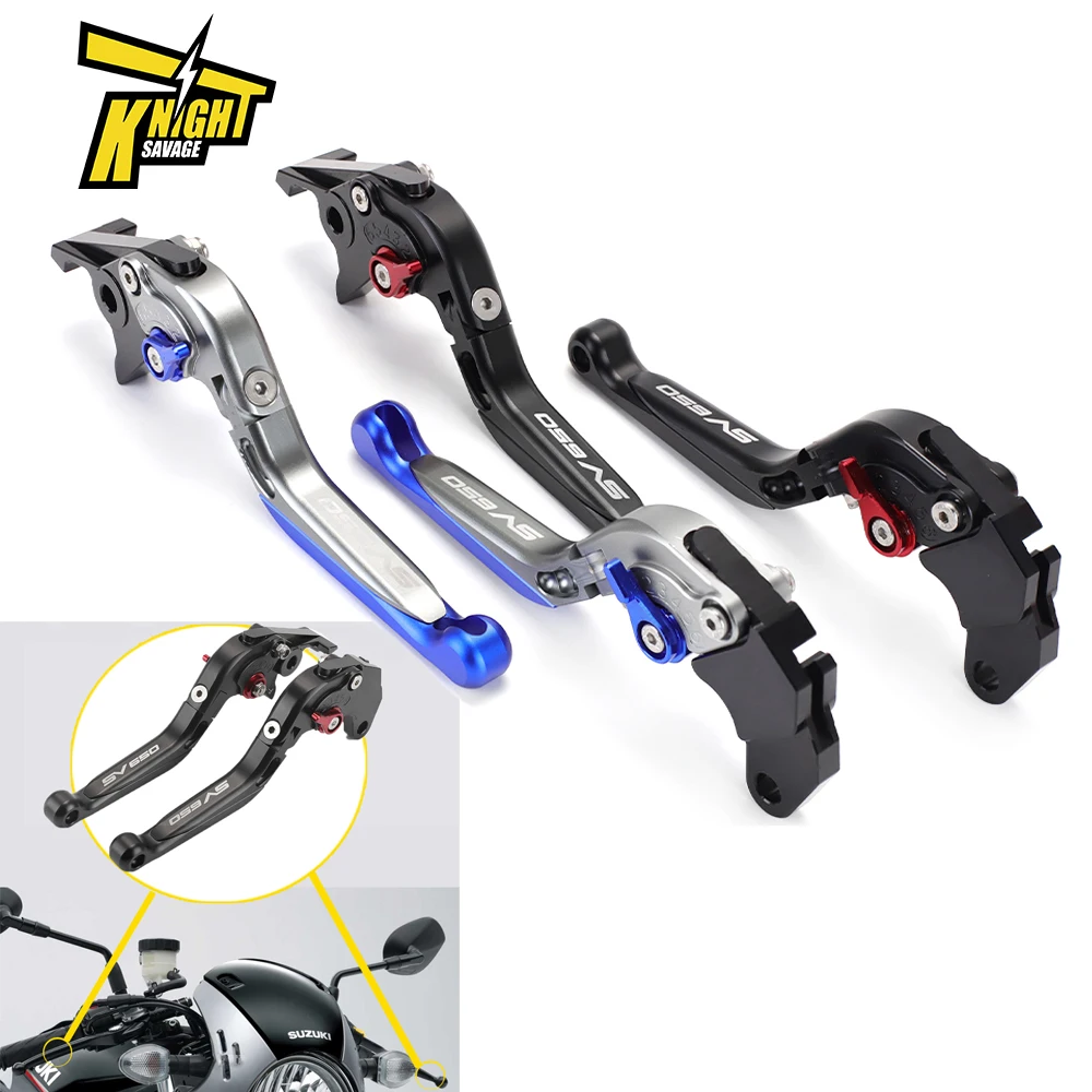 

Motorcycle Brake & Clutch Levers Modified Parts For SUZUKI SV650 N S X 98-22 Adjustable Folding Extendable Motocross Accessories