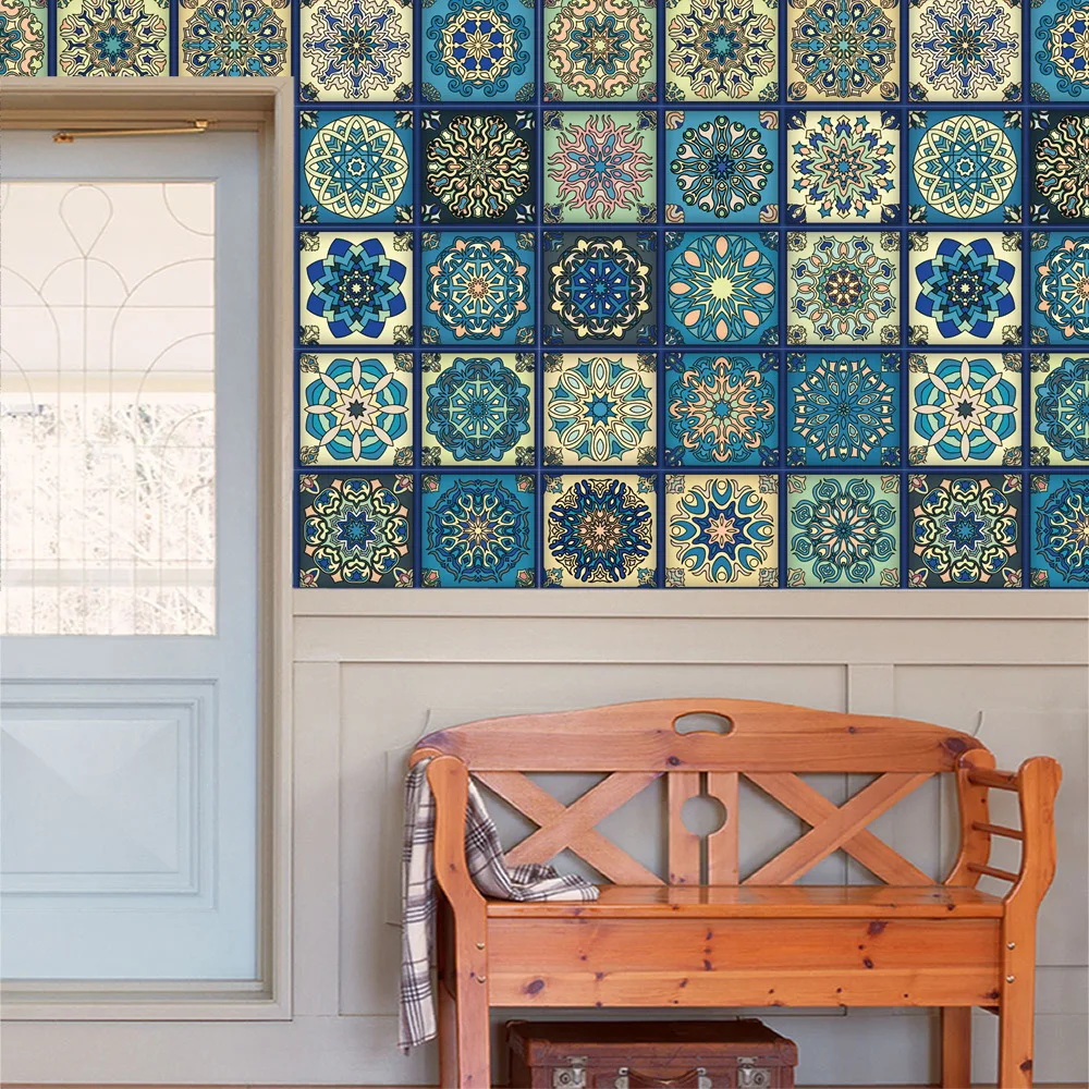 5 шт. стикеры в стиле барокко для плитки винтажные обои настенные Стикеры