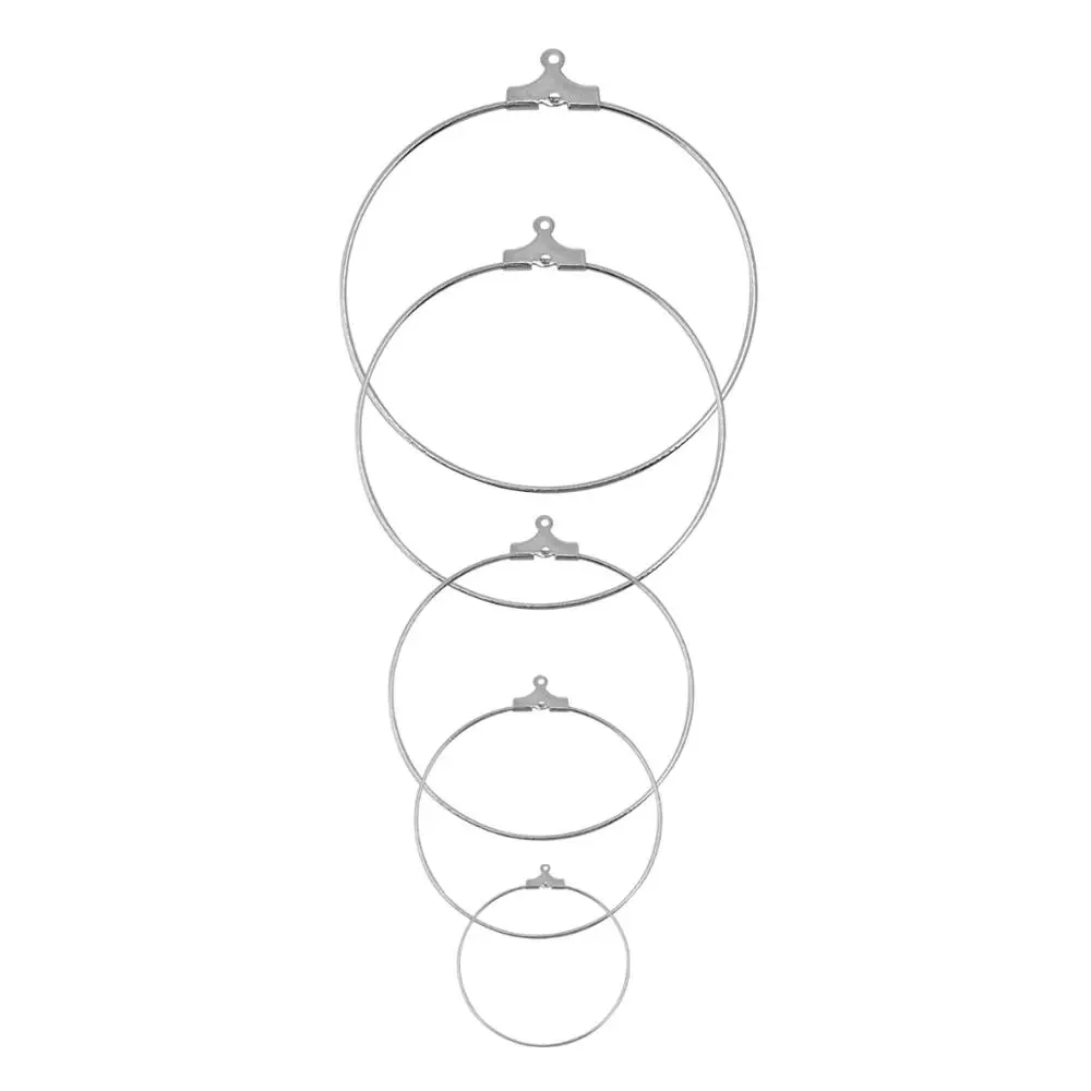 

Lacoogh 20pcs Stainless Steel Ear Wire Earring Hooks Connector for DIY Dangle Hoop Earrings Jewelry Making Accessories 20/30mm