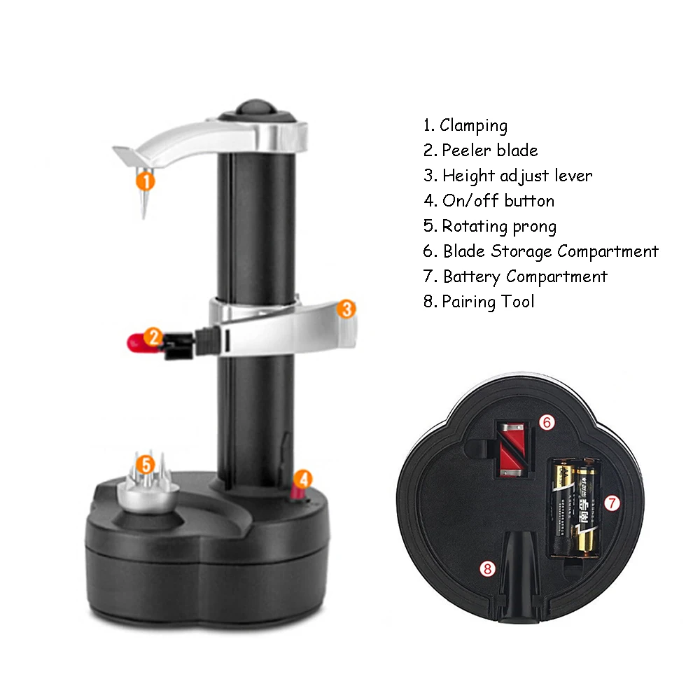 Электрическая спиральная Овощечистка измельчитель яблок Zester для фруктов и