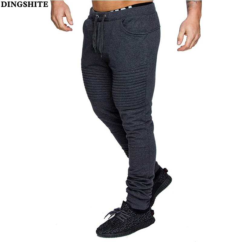 

DINGSHITE Men's Casual Sports Pants European and American Fashion Hip-hop Men's Striped Design Camouflage Fitness Trousers