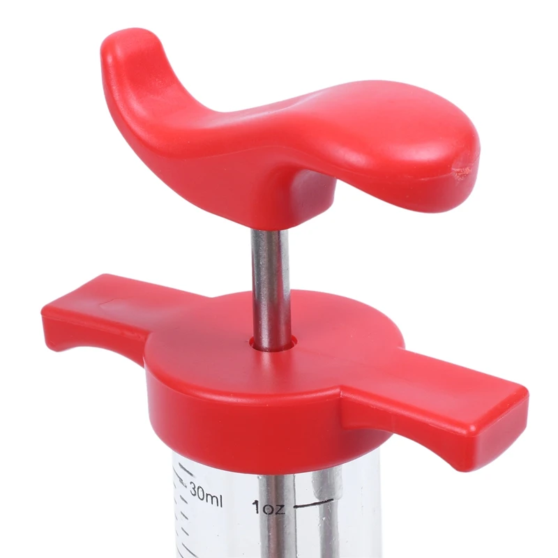 Шприц для маринада с красной форсункой инструмент приготовления мяса индейки