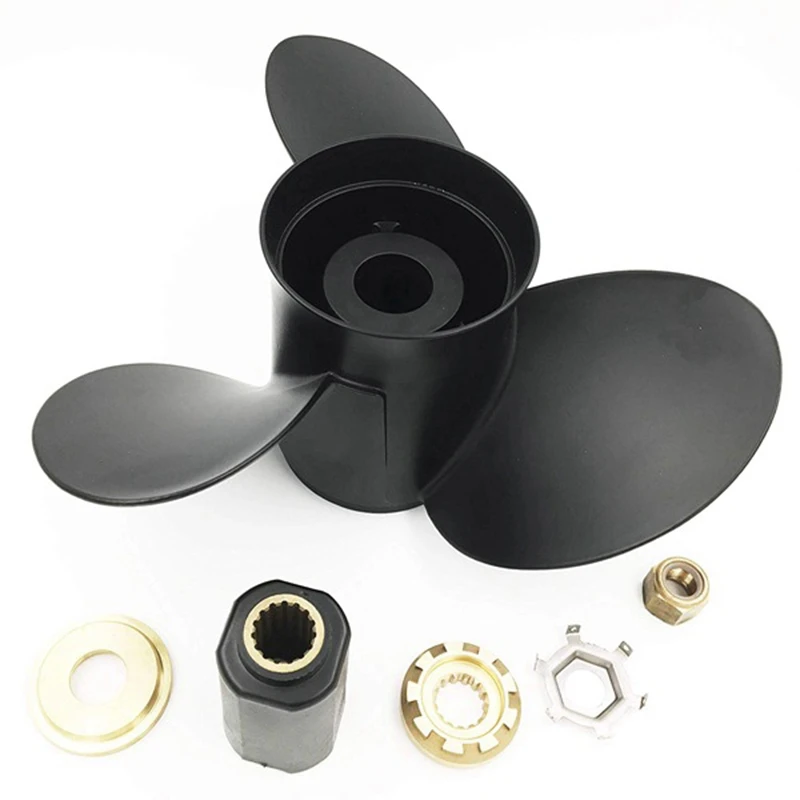 Черный подвесной моторчик с пропеллером из алюминиевого сплава 13X19 для Mercury 40-140HP