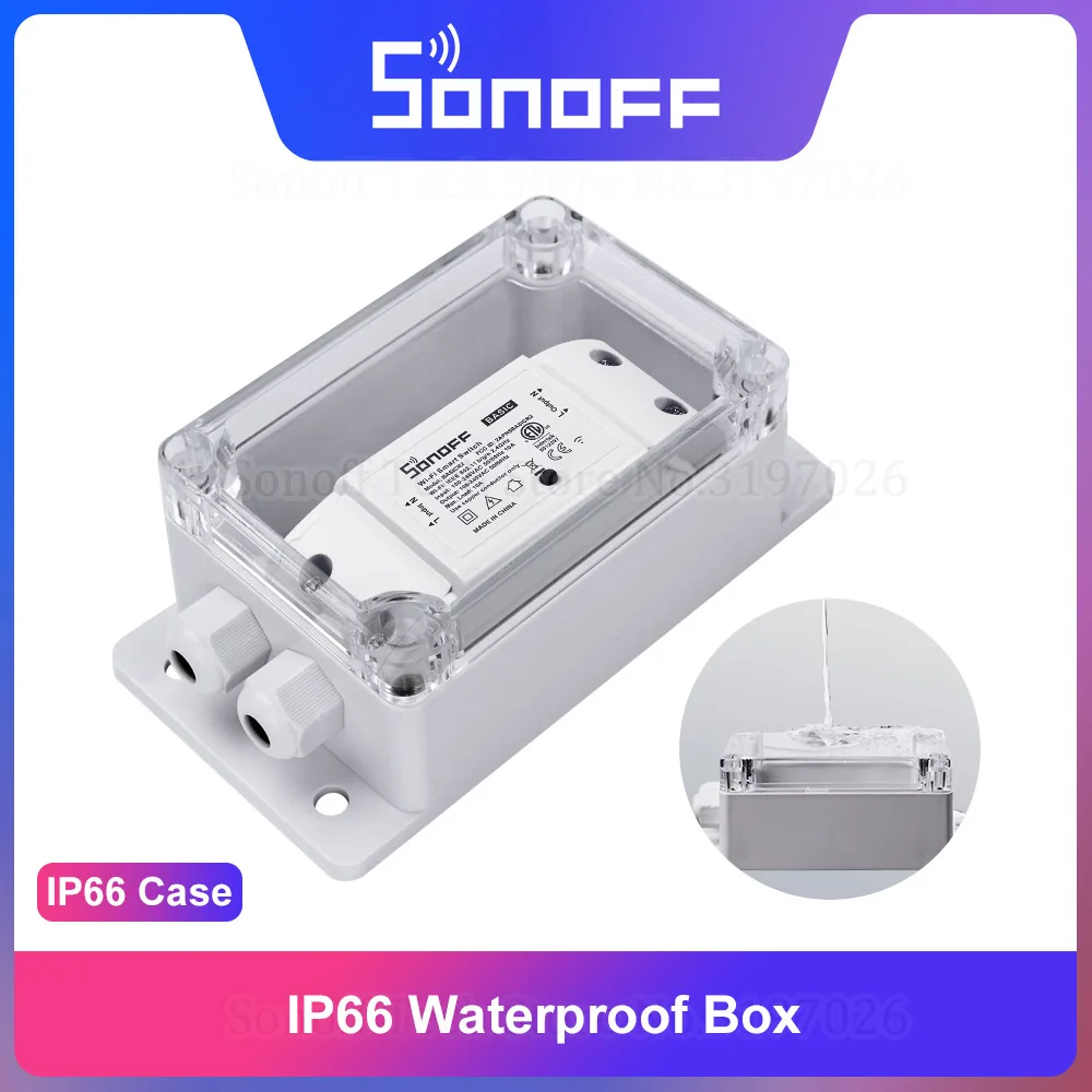 Водонепроницаемый чехол Sonoff IP66 водонепроницаемый совместим с умными