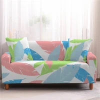 feather printed sofa cushion cover for all seasons elastic sofa covers for living room slipcover 1234 seater couch cover