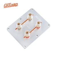 speaker terminal board 4 bits copper plated speaker terminal post two wire connector 12296mm for audio accessories 1pc