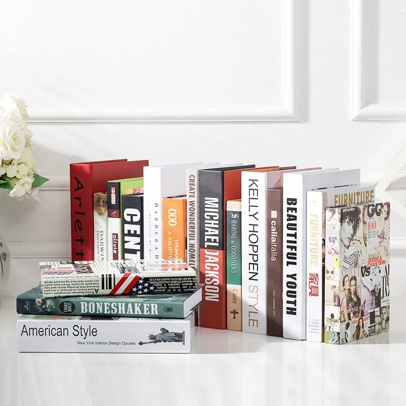 Поддельная книга для украшения Простой Современный английский имитатор клуба