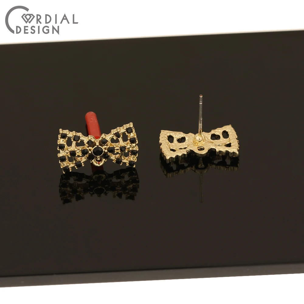 

Cordial Design 100Pcs 10*17MM Jewelry Accessories/Earrings Stud/Imitation Pearl/Bowknot Shape/Hand Made/DIY/Earring Findings