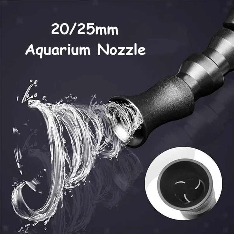 

20/25mm Plastic Aquarium Fish Tank Water Outlet Nozzle Return Pipe Plumbing Fittings Fish Aquatic Water Pump Accessories Black