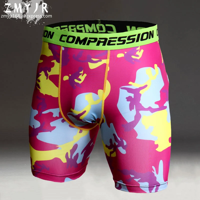 

ZMYJR Men Army Shorts 3D Print Bodybuilding Tights Short Pants Summer Camouflage Bermuda Compression Shorts Men's Shorts