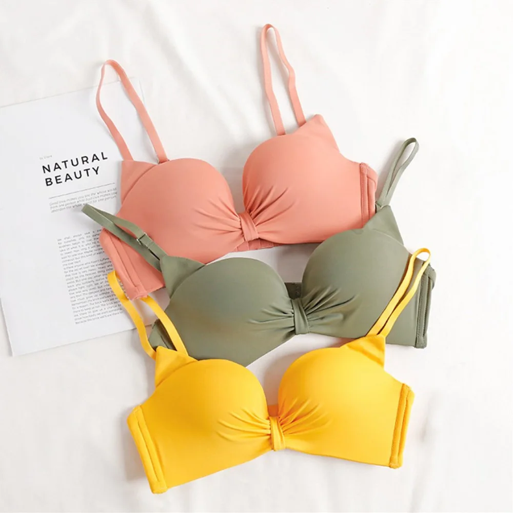 Модный бюстгальтер с кошачьими ушками беспроводной пуш ап собранный Женский