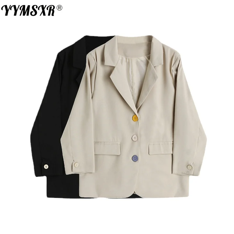 

2021 Fall New Women Office Suit Jacket Design Feeling Loose Casual Long Sleeve Ladies Jacket Elegant High Quality