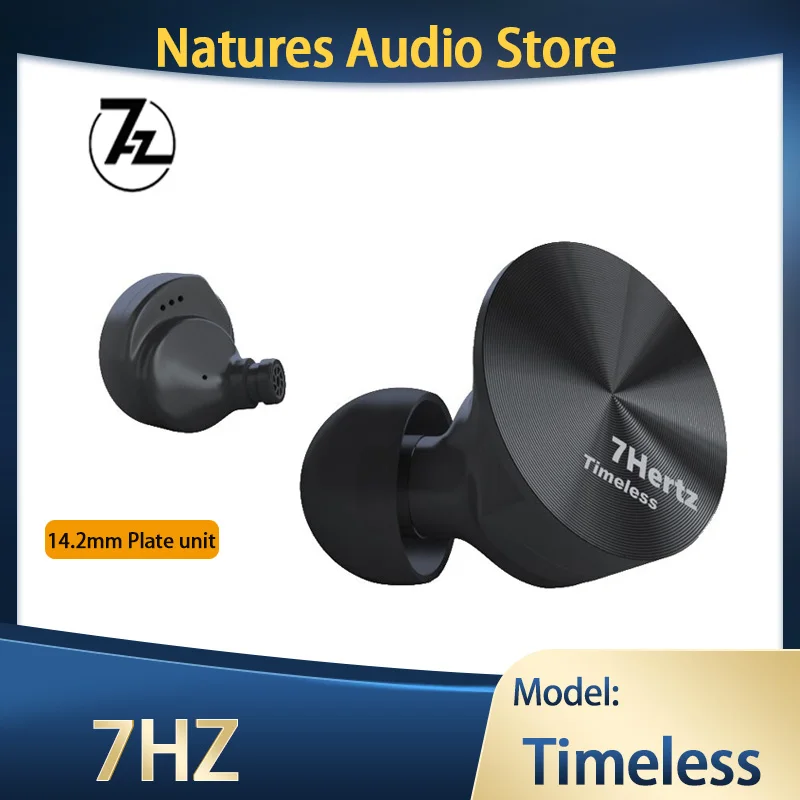 

7HZ Timeless IEMs HIFI 14.2mm Plate unit Planar diaphragm HiFi orthodynami Monitor Earphones Earbuds with Detachable MMCX Cable