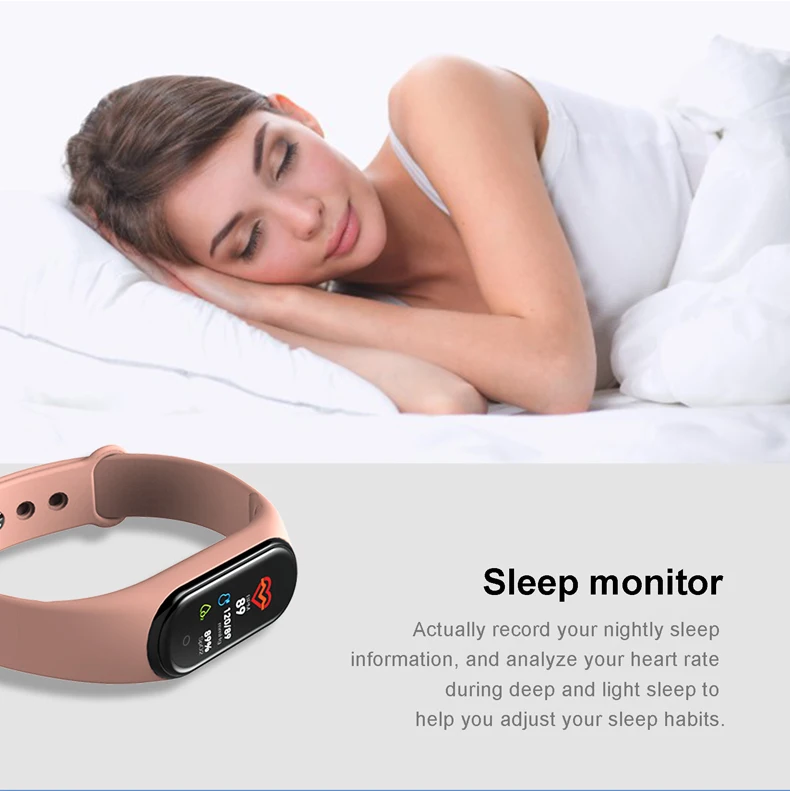 

M4 Smart Band Fitness Trcker Sport Bracelet Pedometer Heart Rate Blood Pressure Bluetooth Health Wirstband Waterproof Smartband