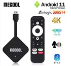 ТВ-приставка MECOOL KD2, Android 11, сертифицированная Google, Amlogic S905Y4, 4 Гб, 32 ГБ, DDR4, 4K, 2,4G и 5G, Wi-Fi, BT, AV1, ТВ-ключ vs
