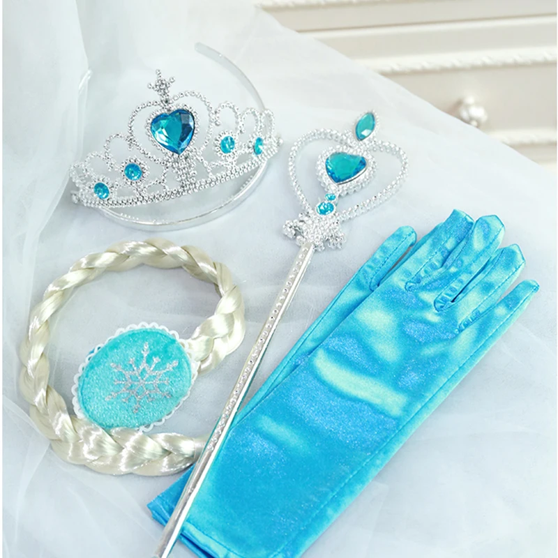 Платье принцессы аксессуары коронки палочки юбка игрушки для девочек вечерние