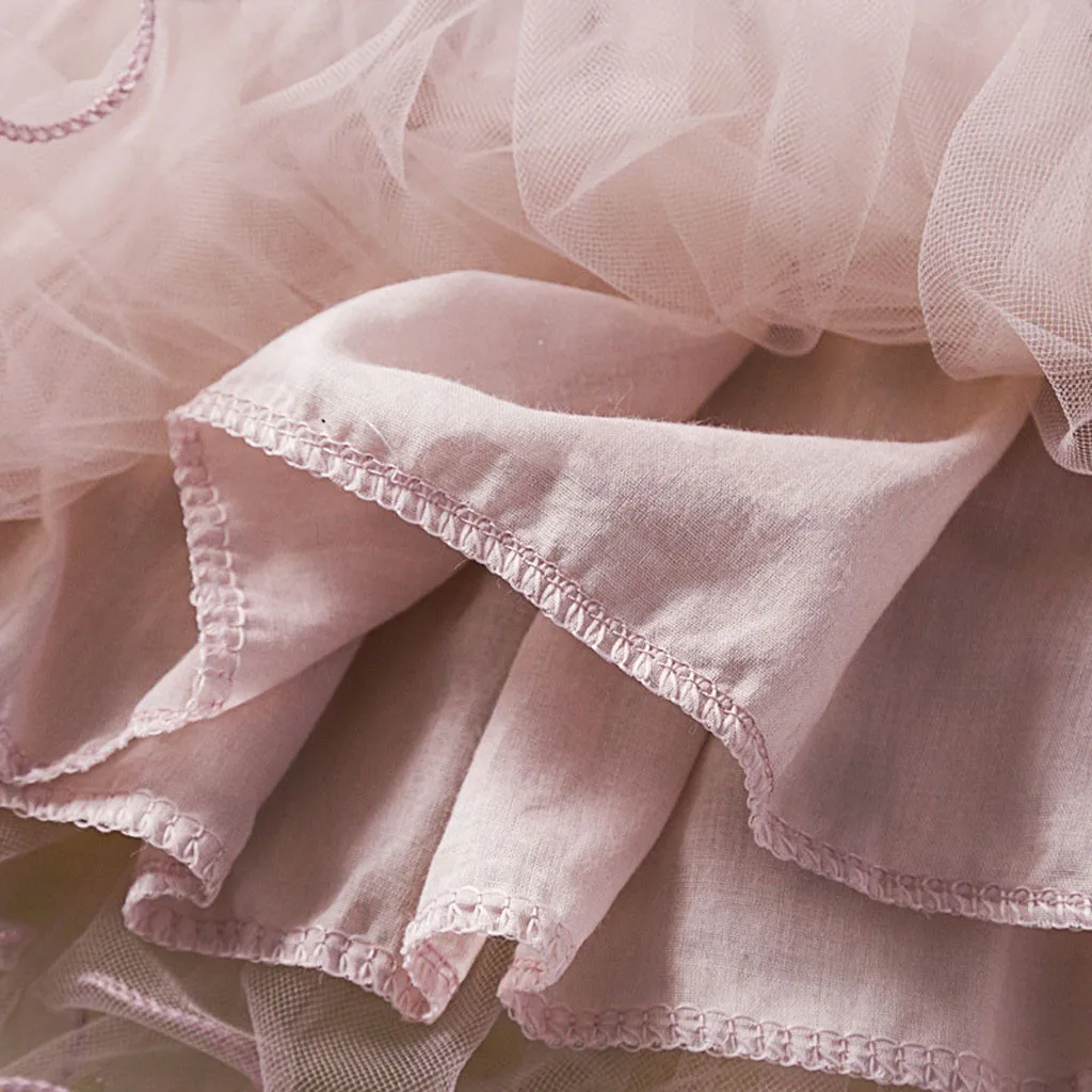 Kids clothes Baby Girls Lace Floral Princess Wedding Performance Formal Dress Clothes children's clothing for girls | Детская одежда
