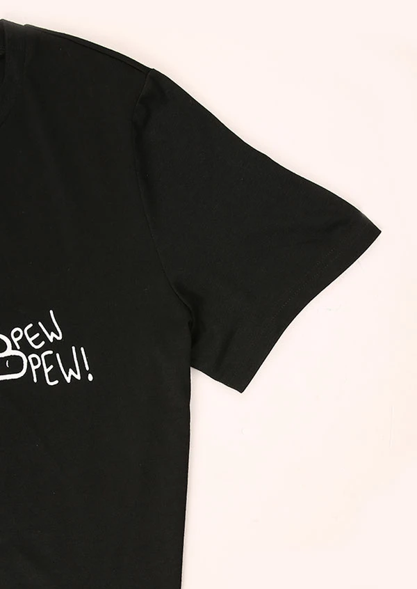 

Pew Pew hand gang funny graphic t-shirt 90s women fashion tops summer grunge aesthetic unisex art street tees goth shirt- K410