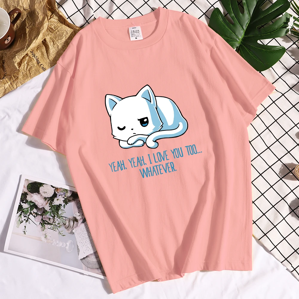

Cartoon Sleep Cat Print Oversized T-shirts Men's Hip Hop Plus Loose Short Sleeve T shirt Summer Harajuku Graphic Male Tee Shirt