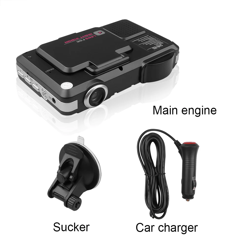 Car Radar DVR Anti Detector Driving Recorder Video Camera Flow Detecting Dash Cam 9V~24V with sucker charger | Автомобили и