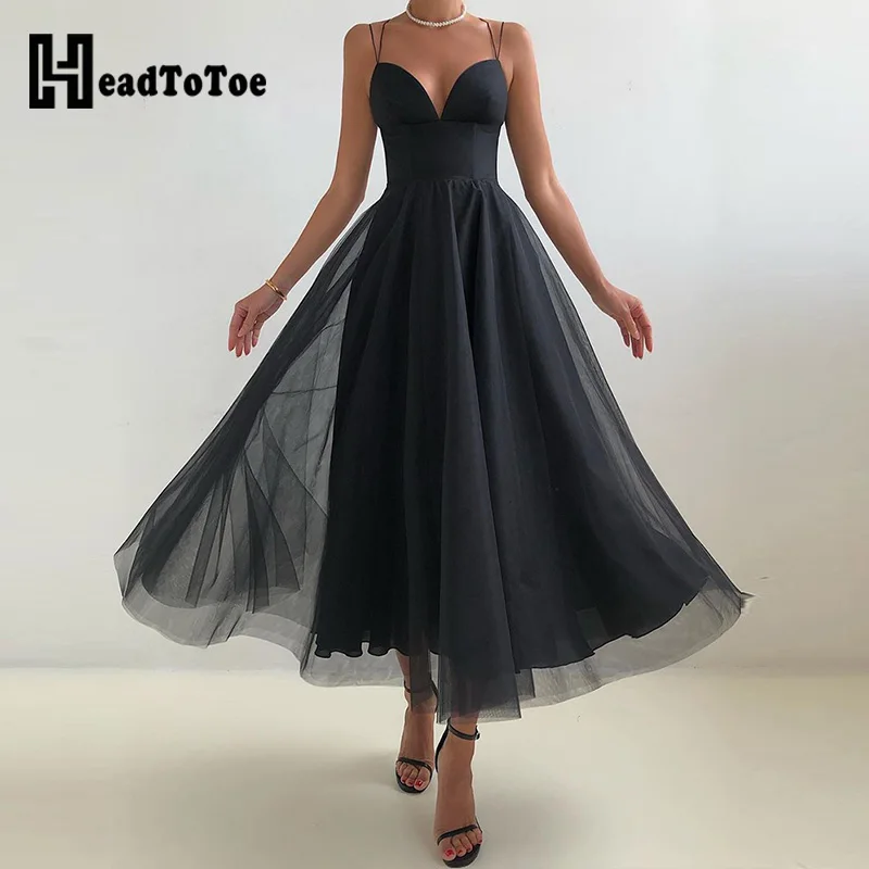 

Женское вечернее Сетчатое платье с двойным ремешком и открытой спиной