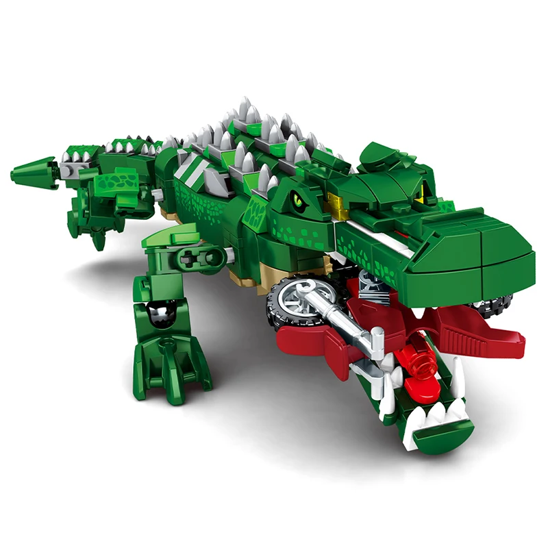 520pcs Jurassic Dinosaur Sarcosuchus Imperator Crocodile Building Blocks with Figures Animal World Bricks Children Toys Kids - купить по