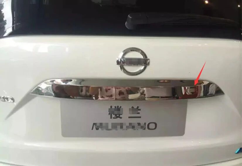 ABS Хромированная Задняя Крышка багажника Trim1 шт. для Nissan Murano 2015 2016 2017 2018 аксессуары