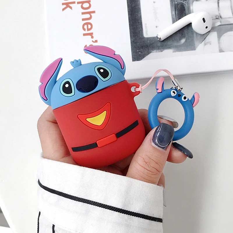 Силиконовый чехол в горошек с милым 3D рисунком Минни Микки для AirPods, беспроводные Bluetooth наушники, гарнитура, аксессуары