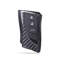 high quality real carbon fiber car remote key case key cover for lexus es200 es260 es300h ls500 ux260h car accessories