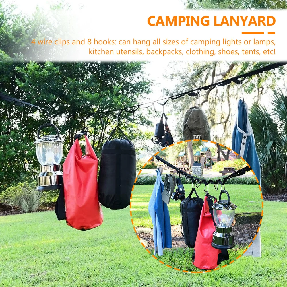 

1 Set Practical Clothesline Outdoor Clothesline Camping Lanyard Hanging Rope
