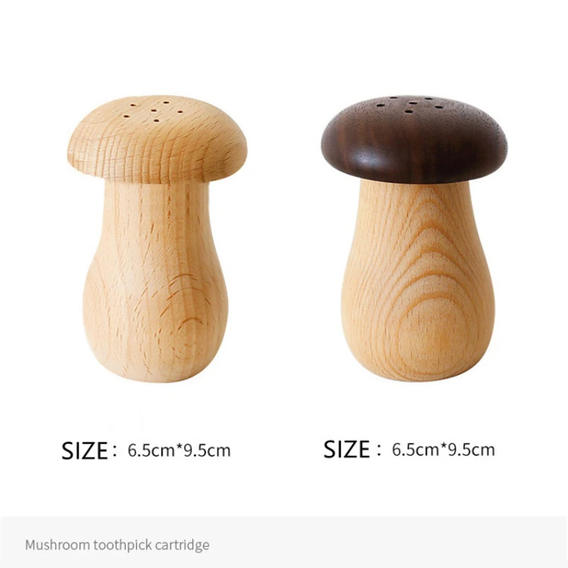 

Creative Portable Toothpick Storage BoxMushroom Shape Table Household Non-Paint Non-Toxic Artcraft Toothpick Dispenser