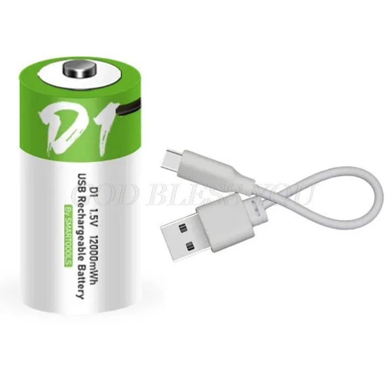 Новая перезаряжаемая USB батарея 1 5 в порт Type C Прямая зарядка D1 газовая плита