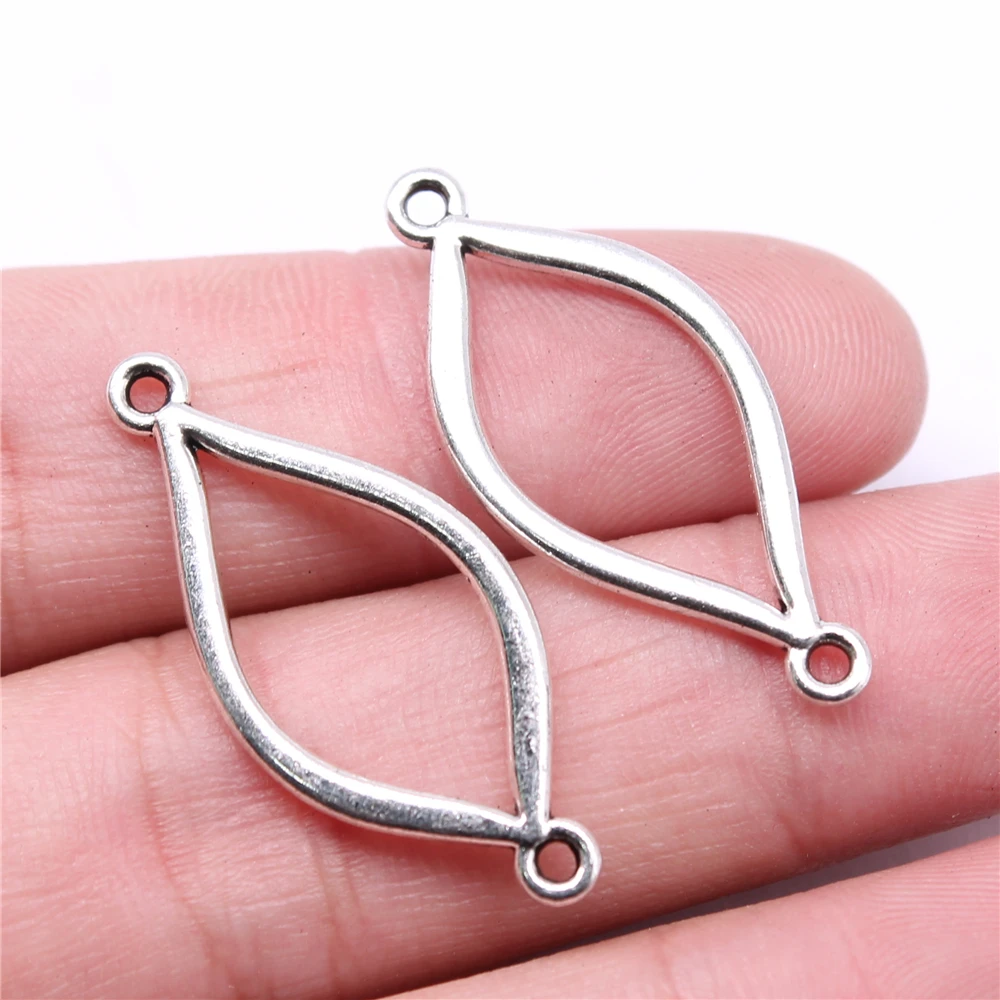 Подвески 20 шт. 34x15 мм, геометрический разъем, Подвески для изготовления ювелирных изделий своими руками, фурнитура для ювелирных изделий в античном стиле