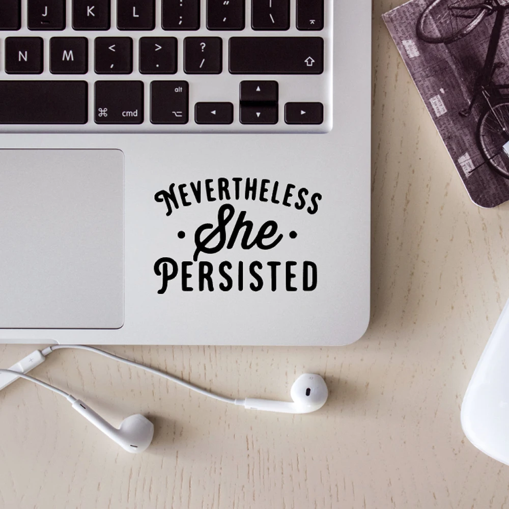 Наклейка на ноутбук компьютер с цитатами наклейка из винила Съемный