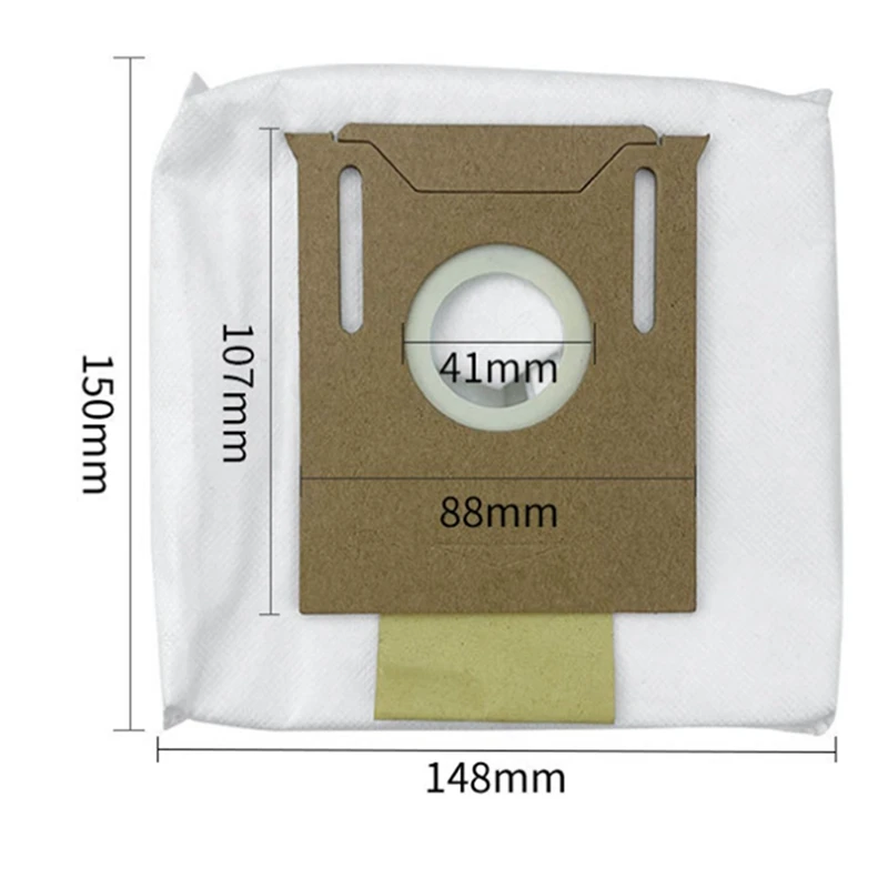 

1set for ECOVACS DEEBOT OZMO T8 Main Brush Side Brush Filter & 10 Pcs Disposable Cleaning Cloth Dust Bag