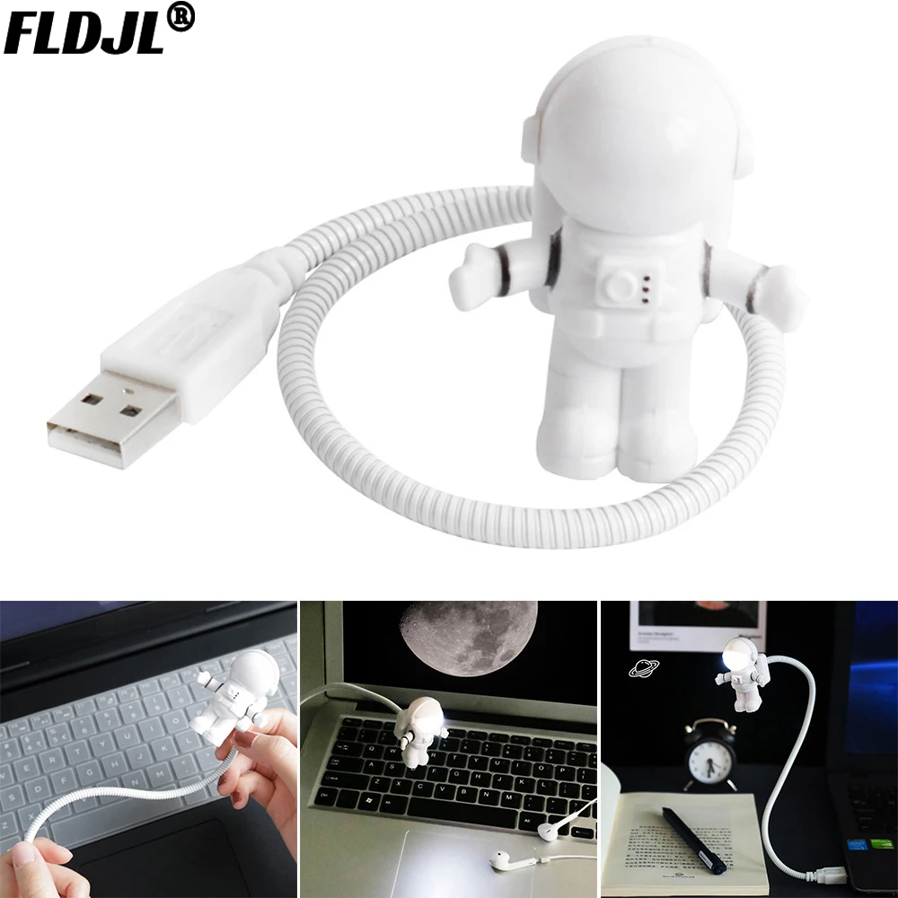 

USB Night Light LED Astronaut Lamp Desk Lamp Flexible LED Nightlight 5V Reading Table Light Space Man Decor Lamp For Laptop