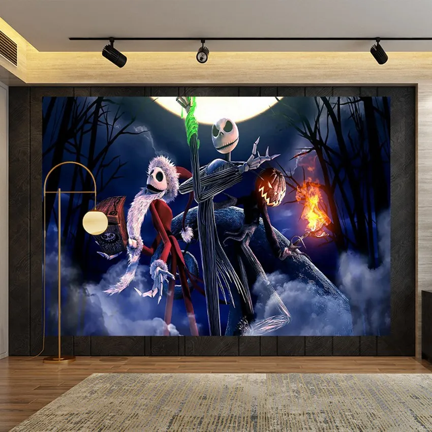 

Мультяшный Настенный декор на Хэллоуин, аниме гобелен, кавайный декор для комнаты, спальни, настенный Готический пляжный коврик, ковры для о...