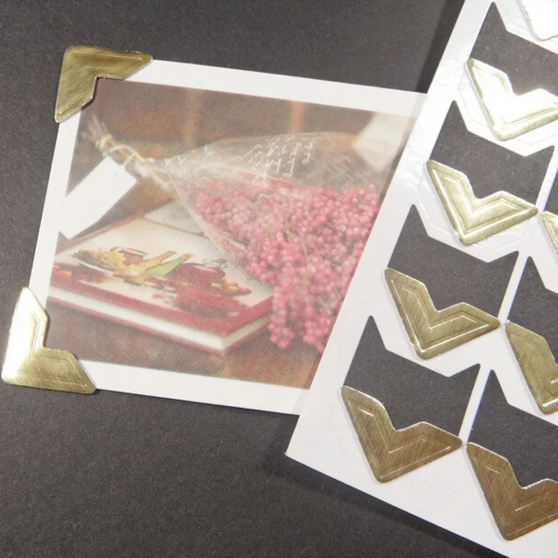 

24 Stickers/lot DIY Classical Scrapbook Photo Album Frame Corner Sticker PVC Paper Memo Sticker Home Stationary Decor