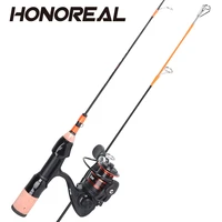 honoreal fishing pole 52 5cm carbon ice telescopic fishing rod combo kit fishing rod with 81bb reel size1000 fishing tackle set