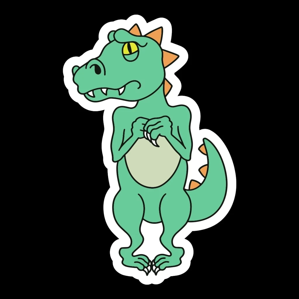 

LLY-0717 Personality Car Stickers SCARED DINO Modeling Decal PVC Waterproof Cars Sticker on Motorcycle Laptop Decorative Decals
